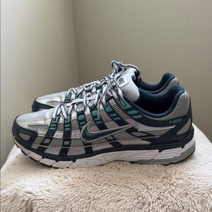 Nike P-6000 Silver and Blue Sneakers
